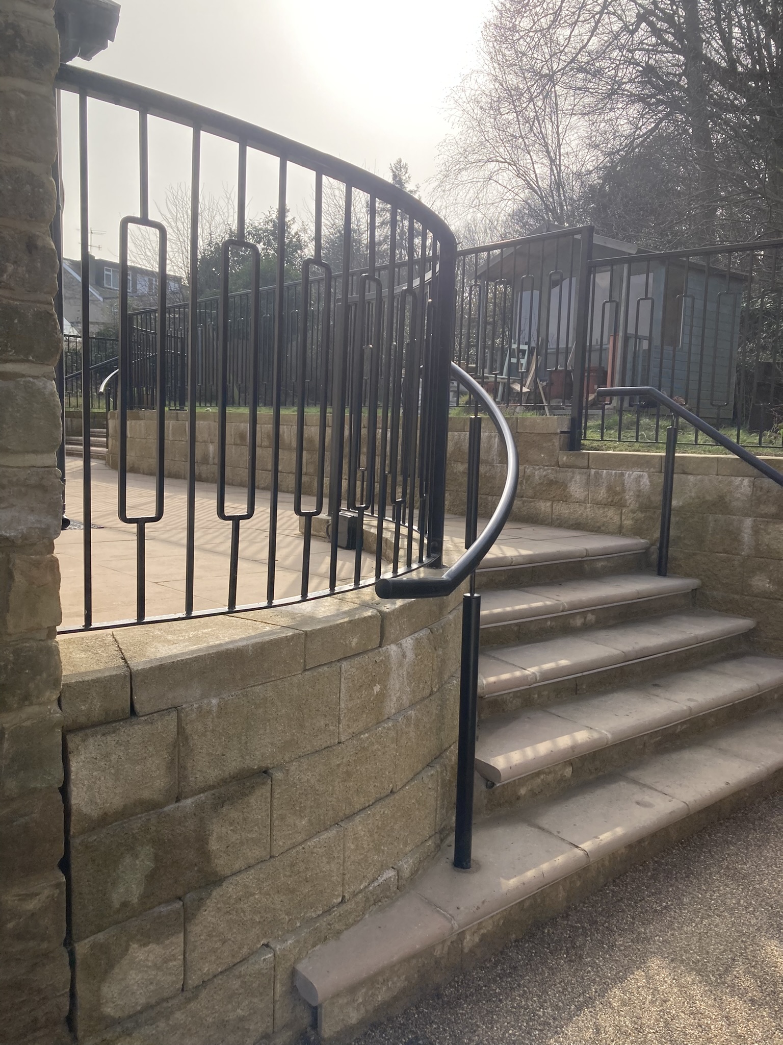 Accessible terrace and external handrail design at Carlton Drive